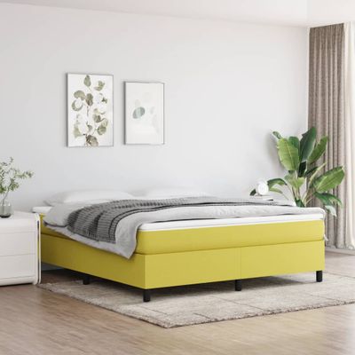 vidaXL Boxspring posteľ s matracom zelená 160x200 cm látka