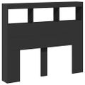 vidaXL Skrinka na čelo postele s LED čierna 120x17x102 cm
