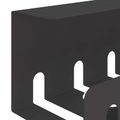 vidaXL Úložný box na káble pod stôl 2 ks Čierna 43 x 10 x 10 cm Oceľ