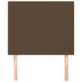 vidaXL Čelo postele tmavohnedé 100x5x118/128 cm látkové
