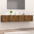 vidaXL TV stolíky 2 ks dymový dub 80x30x30 cm spracované drevo