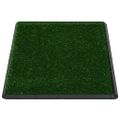 vidaXL Toalety pre psy 2 ks s nádobou a umelou trávou zelené 76x51x3cm