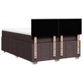 vidaXL Boxspring posteľ s matracom tmavohnedá 160x200 cm látka