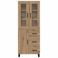 vidaXL Highboard 2 ks Remeselný dub 69,5 x 34 x 180 cm