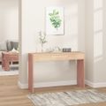 vidaXL Konzolový stolík 110x35x75 cm teakový masív