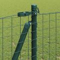 vidaXL Plotový stĺp s betónovým podstavcom 7 ks Zelená