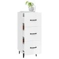 vidaXL Komoda lesklá biela 34,5x34x90 cm spracované drevo