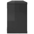 vidaXL Nástenné police 2 ks, lesklé sivé 60x15x23 cm, kompozitné drevo