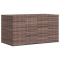 vidaXL Záhradný box na vankúše z polyratanu 194x100x103 cm hnedý