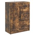 vidaXL Servírovacia skriňa so zásuvkou Dymový dub 66 x 34,5 x 87 cm
