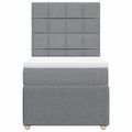 vidaXL Posteľný rám boxsping s matracom bledosivý 80x200 cm látka