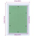 vidaXL Access Panel Zelená a strieborná 25 x 35 cm