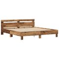 vidaXL Rám postele Staré drevo 200 x 200 cm Kompozitné drevo