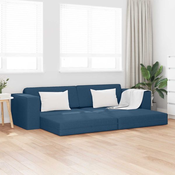 vidaXL Rozkladacia posteľ Námornícka modrá 245 x 78 x 77 cm látka