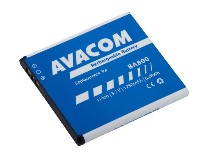Batéria AVACOM GSSO-BA800-S1750 do mobilu Sony Ericsson Li-Ion 3,7 V 1750mAh (náhrada BA800)