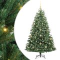 vidaXL Umelý Sklápací Vianočný Stromček Zelená 150 cm PVC a kov