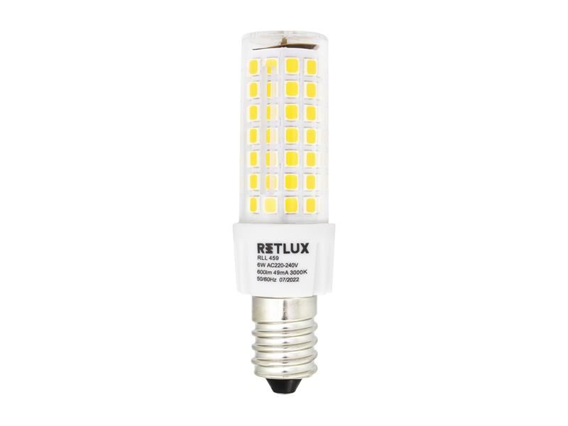 Žiarovka LED E14 6W biela teplá RETLUX RLL 459