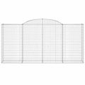 vidaXL Oblúkové gabionové koše 2 ks 300x50x140/160 cm pozink. železo