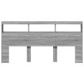 vidaXL Skrinka na čelo postele s LED dub sonoma 220x17x102 cm