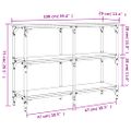 vidaXL Konzolový stolík dymový dub 100x29x75 cm kompozitné drevo