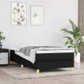 vidaXL Posteľný rám s boxspringom Čierna 90x200 cm Látka