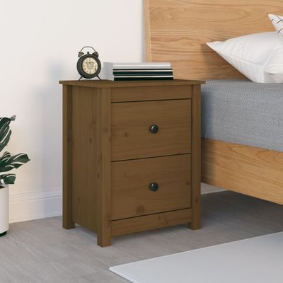 vidaXL Nočný stolík medovohnedý 50x35x61,5 cm masívne borovicové drevo