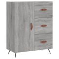 vidaXL Vysoká skrinka sivý dub sonoma 69,5x34x180 cm spracované drevo