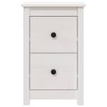 vidaXL Nočné stolíky 2 ks biele 40x35x61,5 cm masívne borovicové drevo