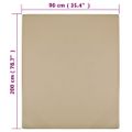 vidaXL Plachty Jersey 2 ks sivohnedá 90x200 cm bavlna