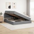 vidaXL Postel s úložným prostorem a matrací Tmavosivá 140 x 200 cm