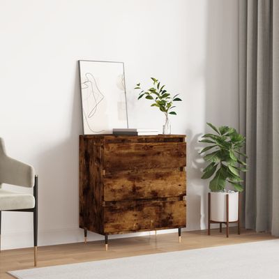 vidaXL Komoda dymový dub 60x35x70 cm spracované drevo