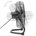 vidaXL Podlahový ventilátor, 3 rýchlosti 60 cm 115,2 W, čierny