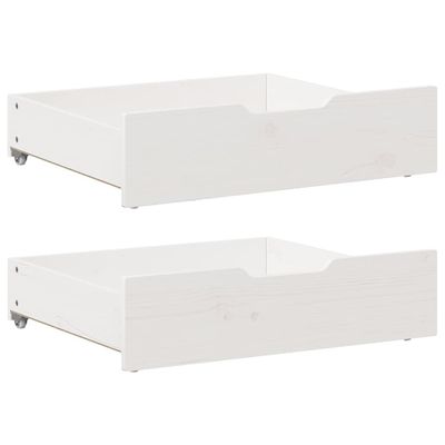 vidaXL Zásuvky pod posteľ 2 ks biele 65x55x17 cm masívna borovica