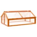 vidaXL Skleník hnedá 114x80x50 cm jedľové drevo