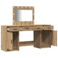 vidaXL Toaletný stolík 3 ks Hnedá 78,5 x 41 x 135 cm Kompozitné drevo