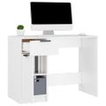vidaXL Stôl biely 100x50x75 cm spracované drevo
