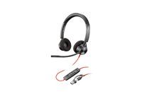 Blackwire 3300 series - náhlavná súprava - náhlavná - káblové - USB-C - čierna - certifikované UC