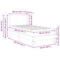 vidaXL Rám postele s matracom s čelnou doskou Modrá 100 x 200 cm Zamat