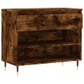 vidaXL Botník dymový dub 70x36x60 cm spracované drevo