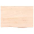 vidaXL Stolová doska 60x40x(2-6) cm neošetrený dubový masív