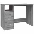 vidaXL Stolík so zásuvkami sivý sonoma 102x50x76 cm spracované drevo