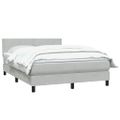vidaXL Posteľný rám boxsping s matracom bledosivý 160x210 cm zamat