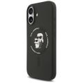 Obal Karl Lagerfeld Silicone Karl&Choupette Ring MagSafe pre iPhone 17 čierny