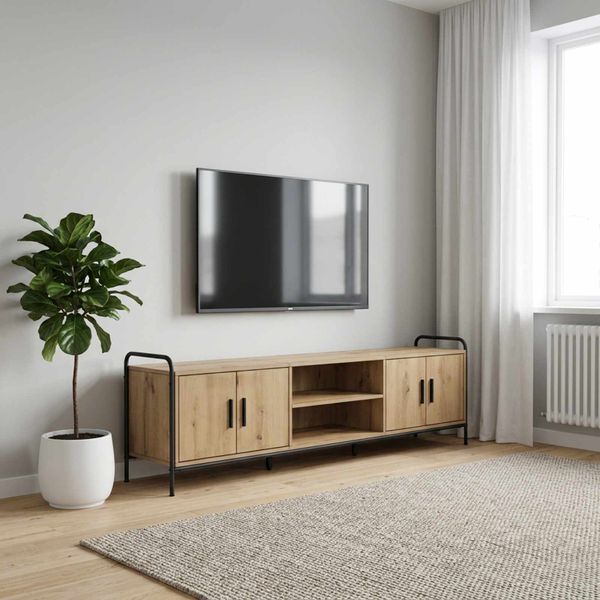 vidaXL TV skrinka 167,5 x 33 x 50 cm Dub artisan Kompozitné drevo