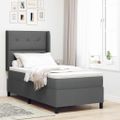 vidaXL Posteľ s pružinovým rámom Tmavo šedá 200 x 80 cm látka