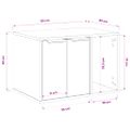 vidaXL Uzavretý box na stelivo dub artisan 60x40x40cm kompozitné drevo