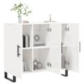 vidaXL Komoda vysoký lesk biela 90x34x80 cm kompozitné drevo