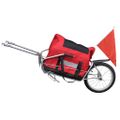 Nákladný vozík za bicykel s jednými kolesom a úložnou taškou