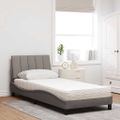 vidaXL Posteľ s matracom Hanko sivohnedá 90x200 cm látka