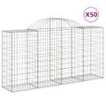 vidaXL Oblúkový gabiónový kôš 50ks 200x50x100/120cm pozinkované železo
